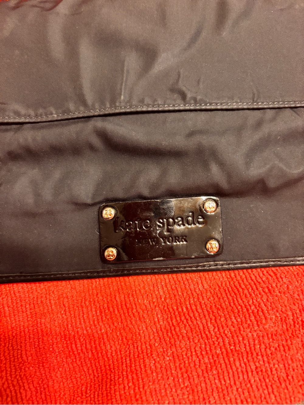 Kate Spade women’s black nylon/ leather   Checkbook wallet